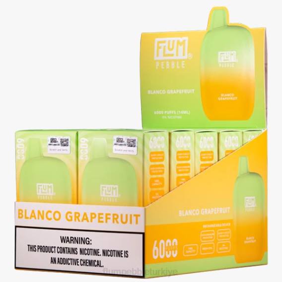 Flum Pebble Türkiye - FLUM PEBBLES 6000 puf 10 paket beyaz greyfurt 842611
